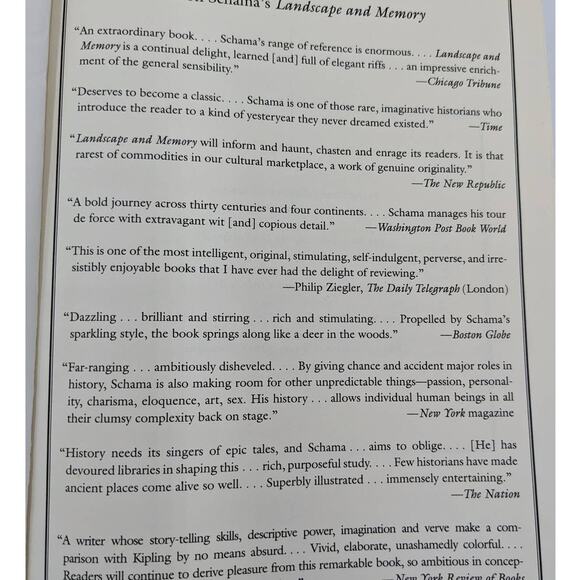Landscape And Memory By Simon Schama A Time Magazine Best Books of the Year 1995 - Picture 10 of 13